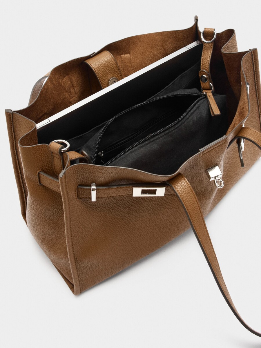 Bolso Para Portátil 13" Con Bolso Removible camel