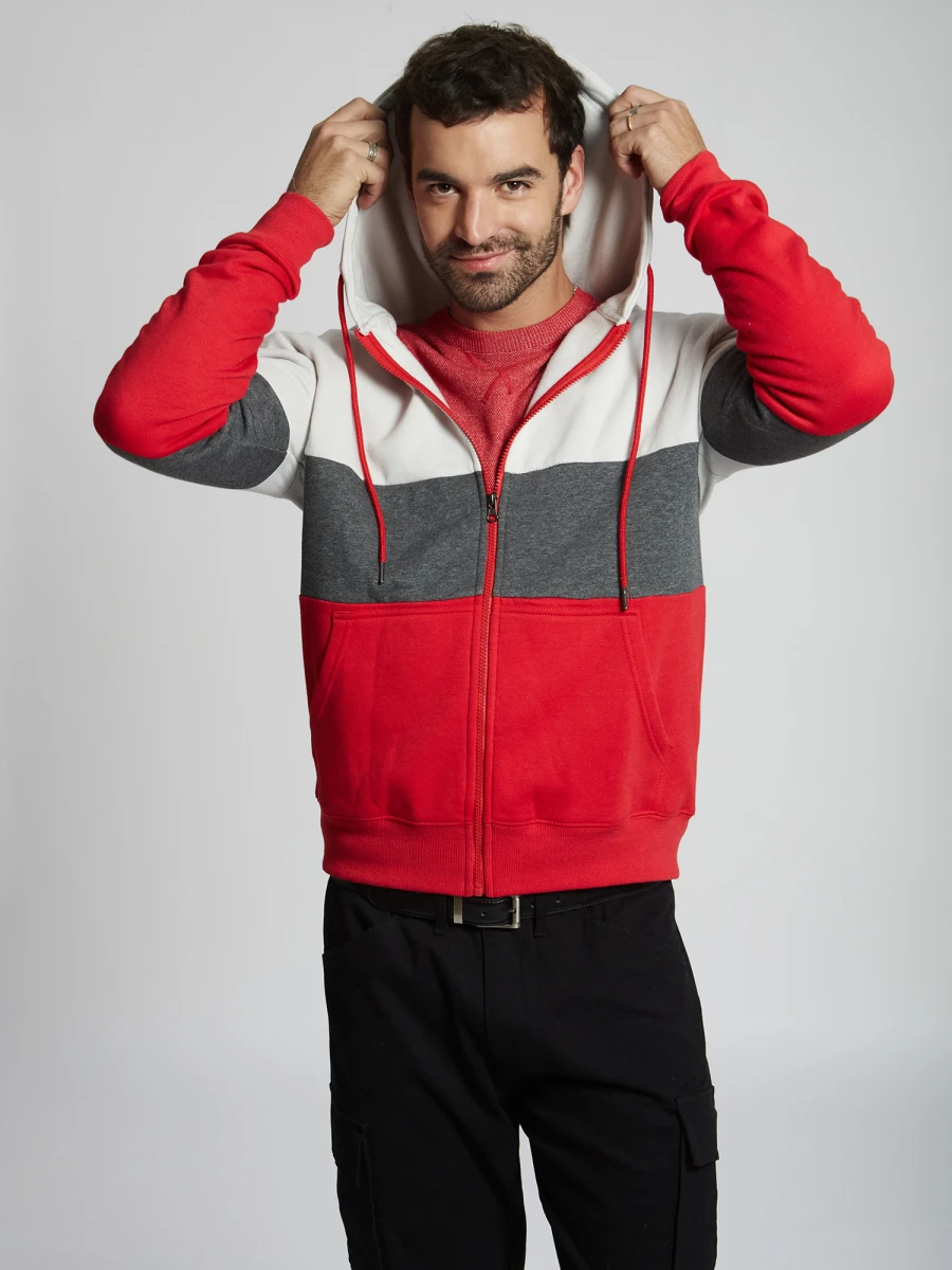 Campera felpa - rojo 