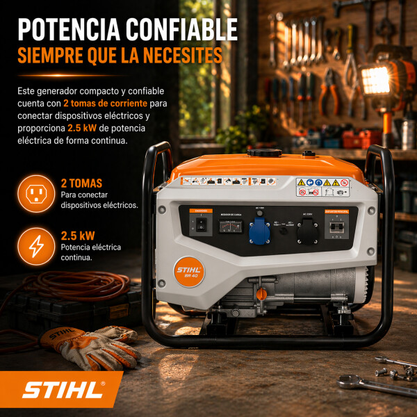 Generador De Energía Stihl Bifásico Gr40 2800 Kw GENERADOR DE ENERGIA STIHL GR 40