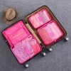 Set 6 bolsas organizadoras equipaje de viaje para valija rosa