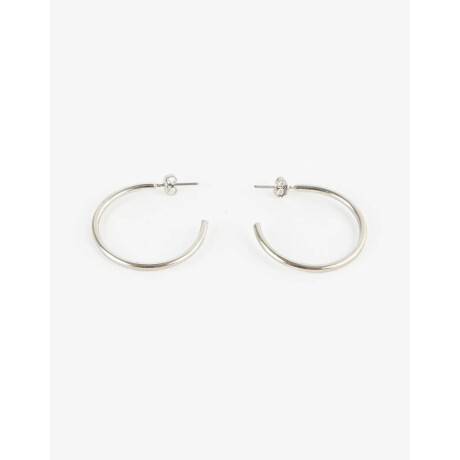 Argollas De Metal Plateado