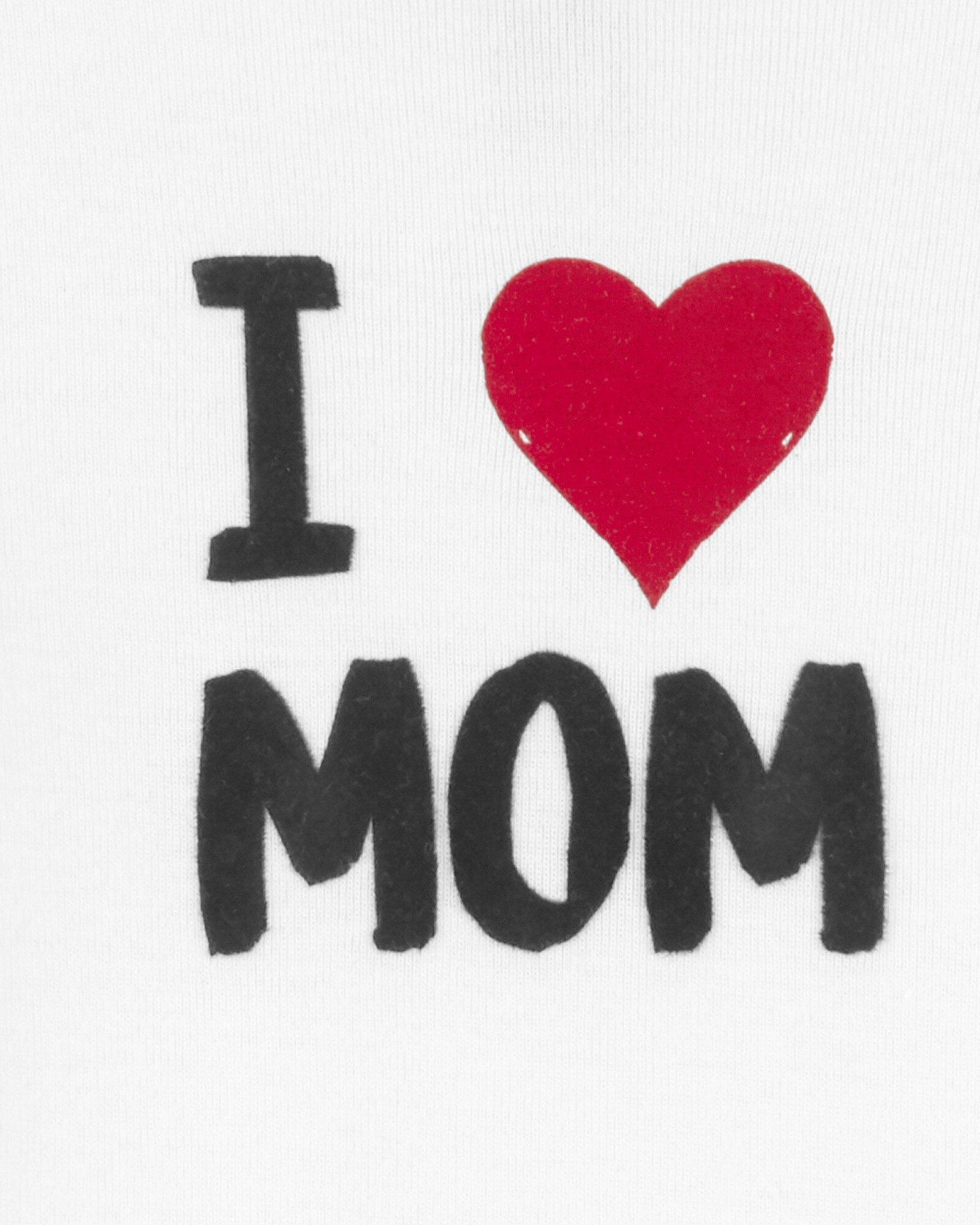 Body de algodón estampa " I love mom" Sin color
