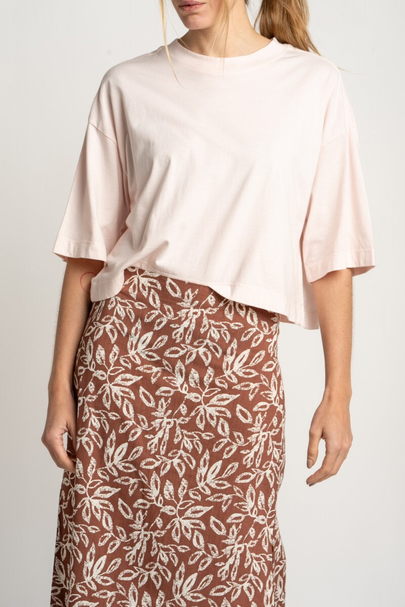 Remera Algodon Lavado Rosa