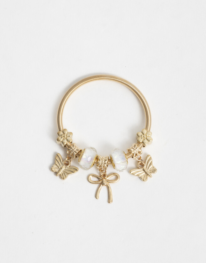 Pulseras Infantiles Mariposas Pulsera Infantil Multidijes - Dorado