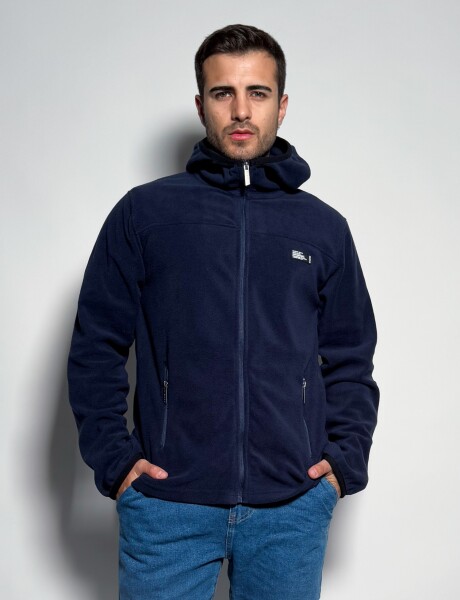 Campera de micropolar con capucha Tadeo Azul