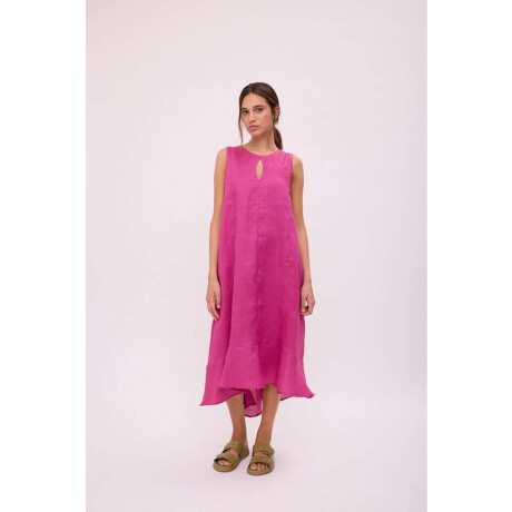 VESTIDO POLK LONG Fucsia