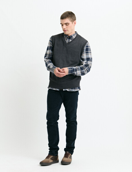 470885 CHALECO HARRINGTON LABEL Gris Oscuro