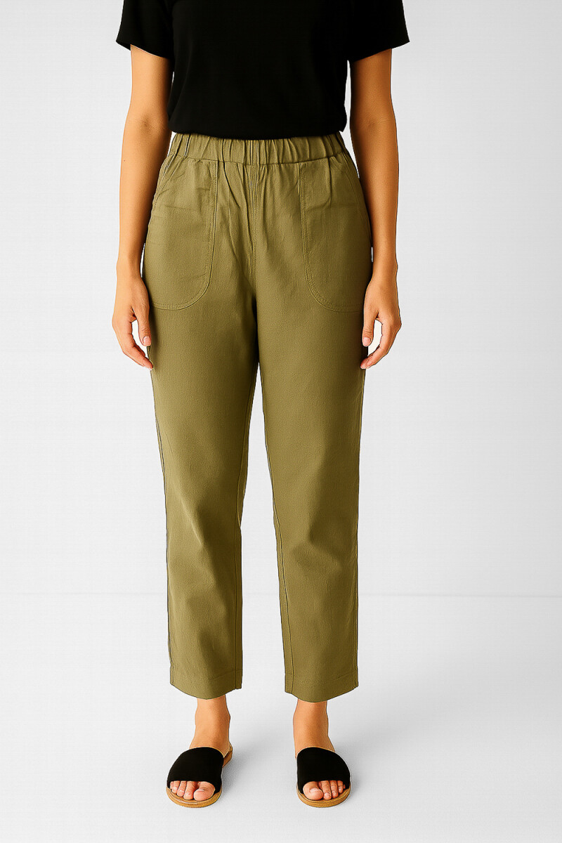 Pantalon Basilia - Verde Oliva Claro 