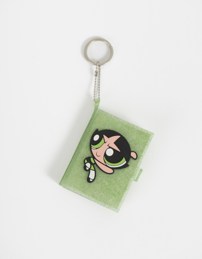 Llavero Llavero Y Charm Libreta "chicas Superpoderosas" - Verde Claro