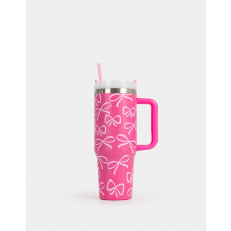 Vaso Térmico Estampado Fucsia Medio