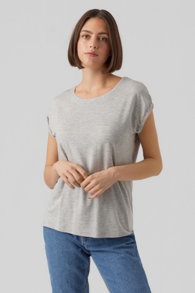 Camiseta Ava-plain Básica Light Grey Melange