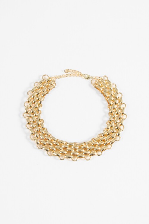 Collar choker cadena dorado