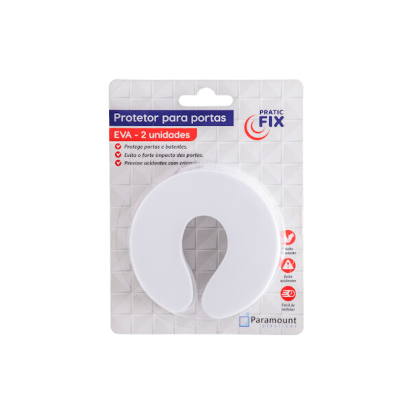 PROTECTOR SEGURIDAD PUERTA GOMA EVA X 2 UNIDADES BLANCO