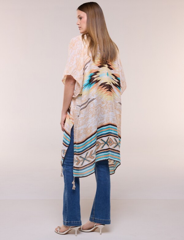 Kimono Tribal BEIGE/MULTI