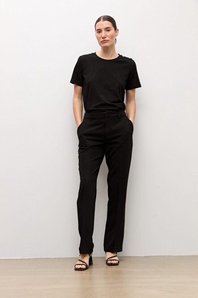 Pantalón recto sastrero negro