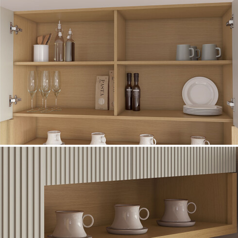 AEREO 2 PUERTAS 120 CM MOBILIARIO COCINA MDF SIMONE MENDES GAMAS DE BEIGE