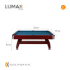 Mesa De Pool Profesional Con Devolución De Bolas + 2 Tacos Azul marino