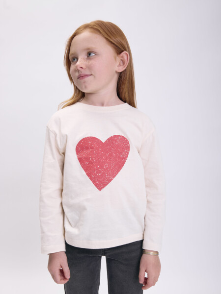 Remera bordado Crudo