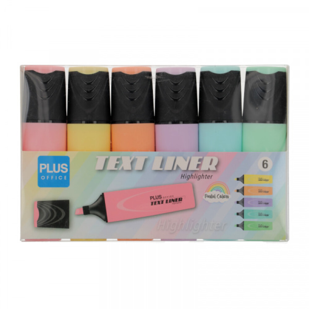 Resaltador Grueso Plus Office Caja x6 Pastel #Resaltador Grueso Plus Office Caja X 6 Pastel