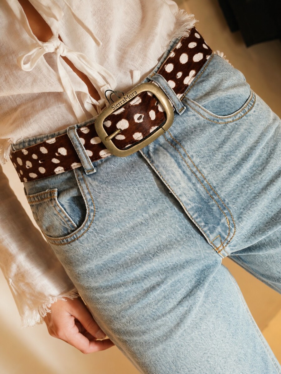 Total Dots Belt - Chocolate / Dorado 