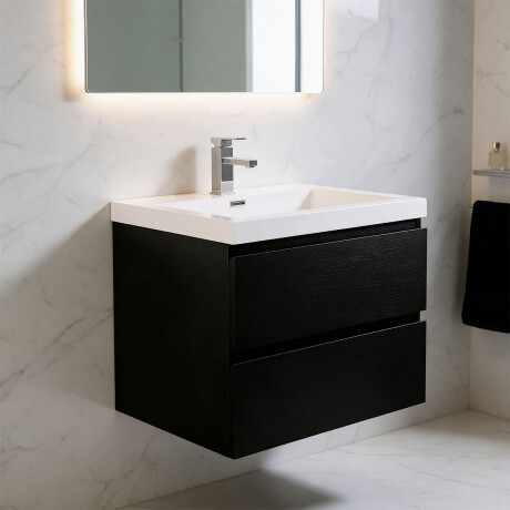 MUEBLE DE BAÑO NEGRO AQUALIA 60x48x50cm NEGRO