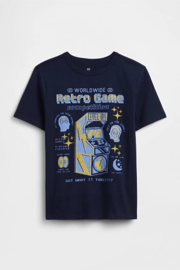 Remera Gráfico Mango Corta Niño Navy Uniform