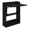 Escritorio plegable con estantes Negro