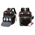 Silla Mecedora Bouncer Bebé + Mochila Maternal Impermeable Variante Color Celeste Negro