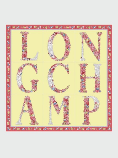 LONGCHAMP - PAÑUELO DE SEDA 50X50 CM, LE JARDIN FLEURI 163