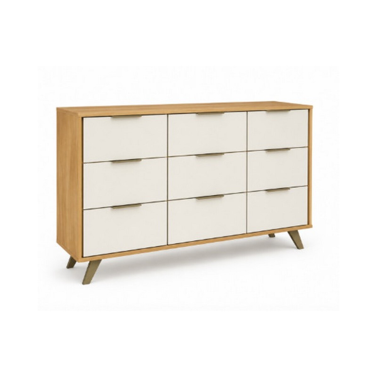 COMODA EUROPA 9 CAJONES 1,36 X 1,00 X 45 MIEL OFF WHITE 