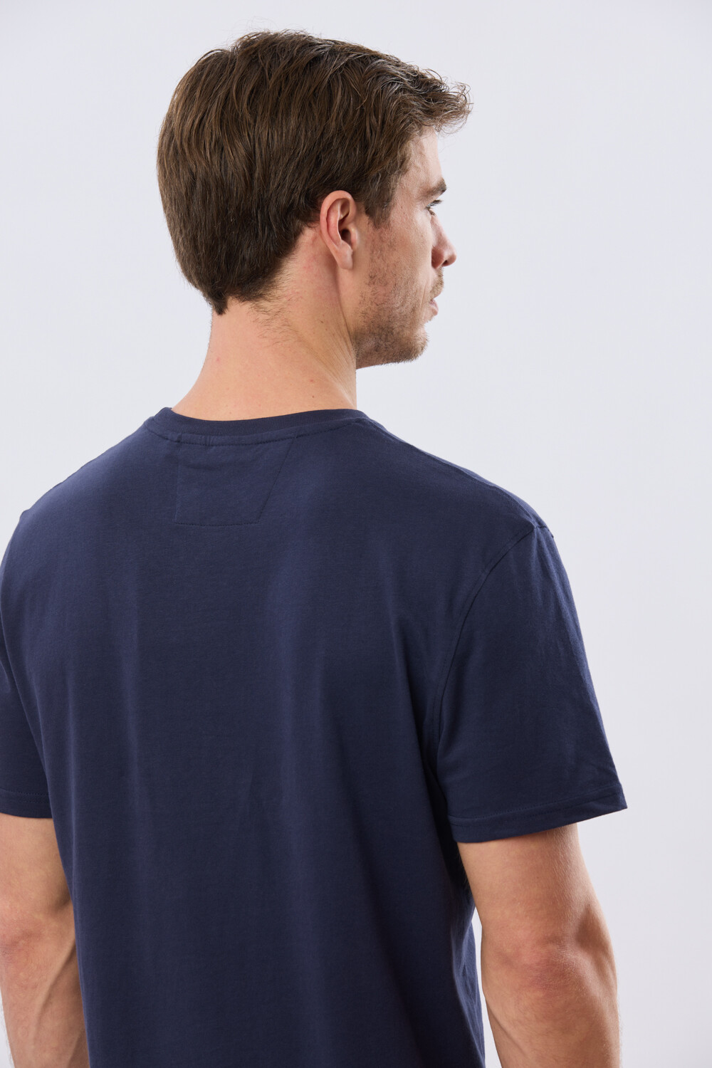 REMERA ESTAMPADA DE ALGODÓN Azul