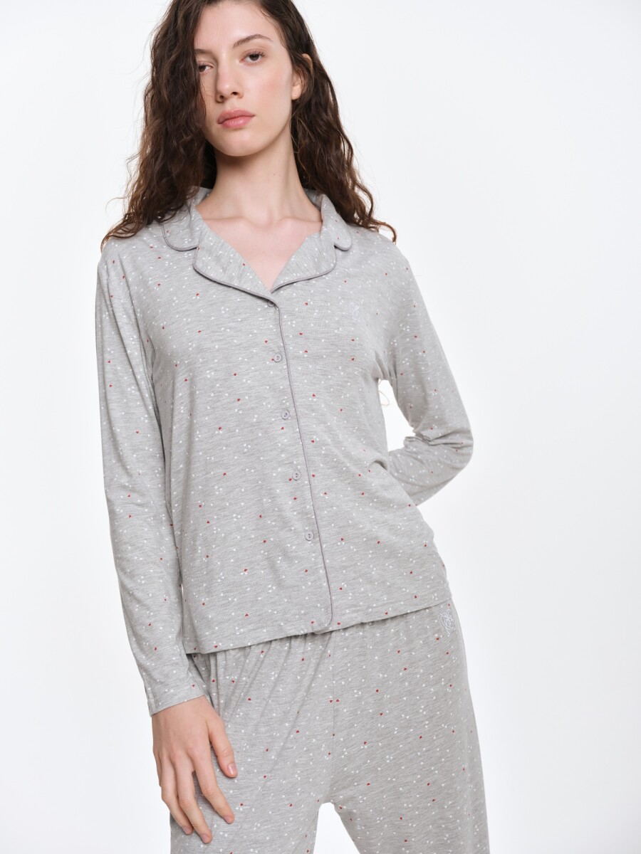 Camisa Charlotte - Gris Melange 