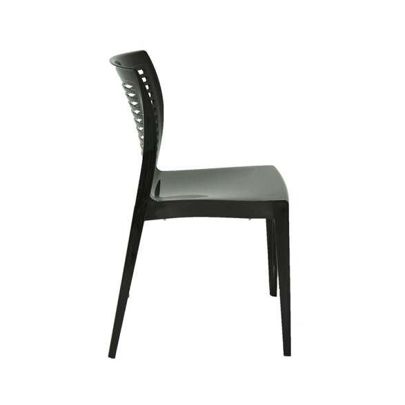Silla apilable negra "VICTORIA" respaldo abierto -TRAMONTINA TD0643