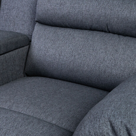 SOFÁ RECLINABLE C/CHAISE MÁS DE 4 CUERPOS TELA GRIS BATOVI