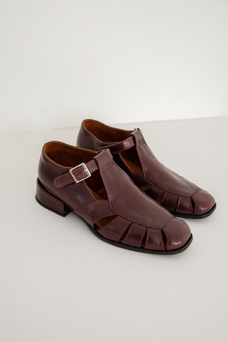 Sandalia Mary Jane Bordeaux
