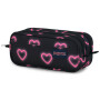 Large Accessory Pouch Happy Hearts Black