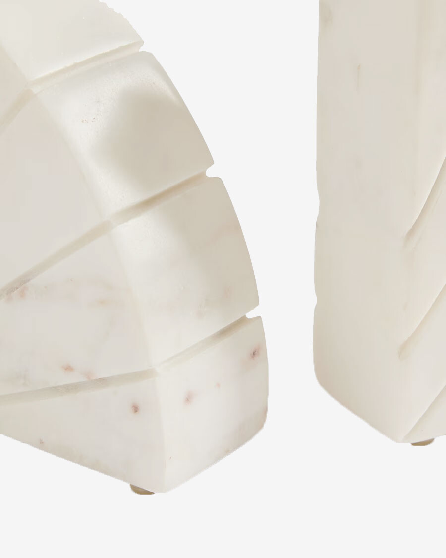 Sujetalibros Serela de mármol blanco Sujetalibros Serela de mármol blanco