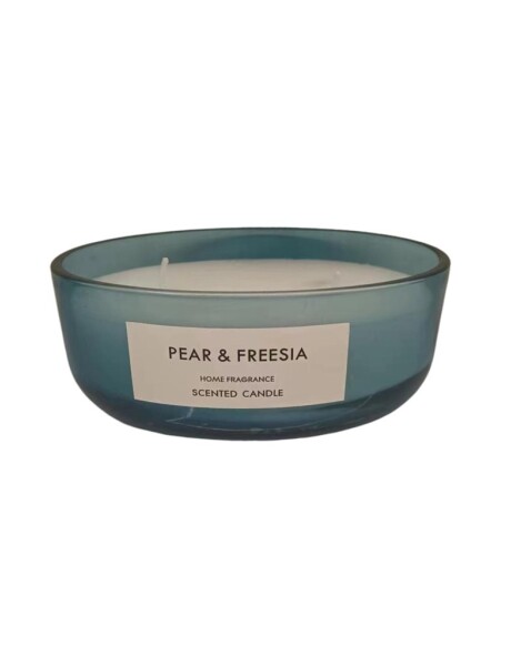 VELA EN FRASCO VIDRIO D14x6CM CELESTE COTTON VELA EN FRASCO VIDRIO D14x6CM CELESTE COTTON