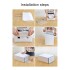 Caja Organizadora Zapatos Zapatera X6 Unidades Caja Apilable Color Variante Blancogrande