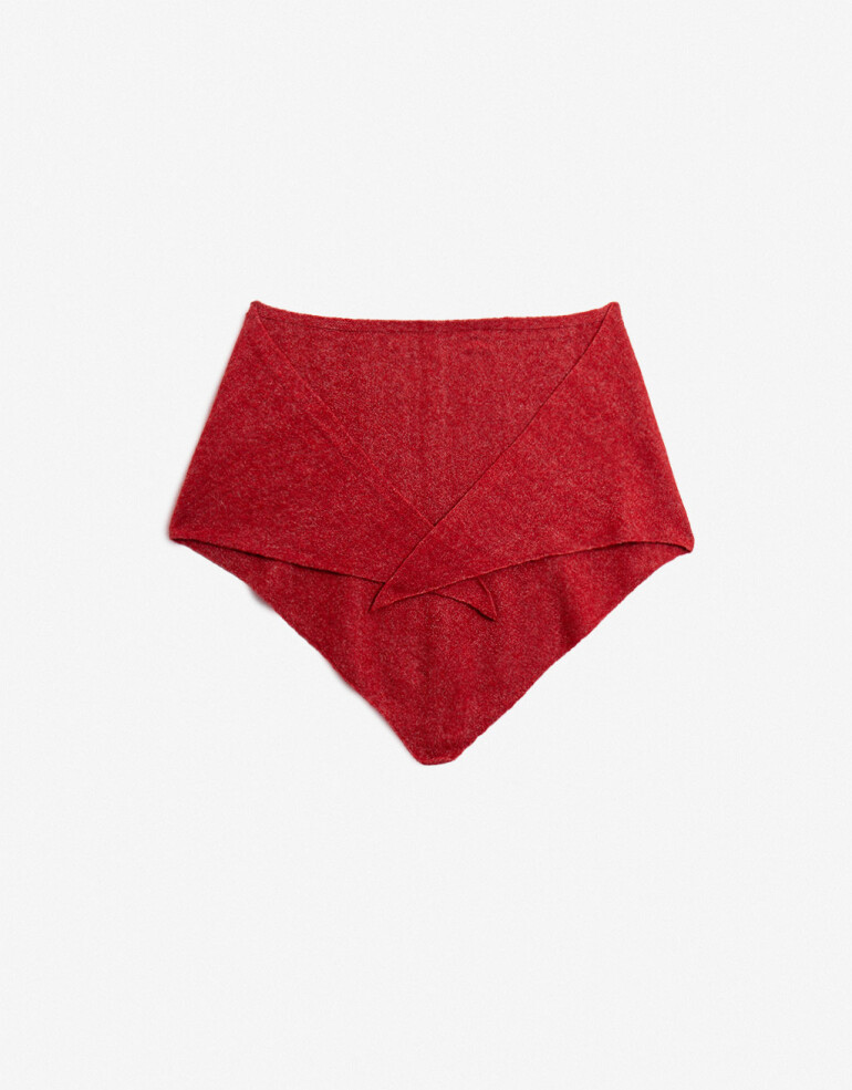 Bufandas Bufanda Tejida Triangular Rojo - Rojo Medio