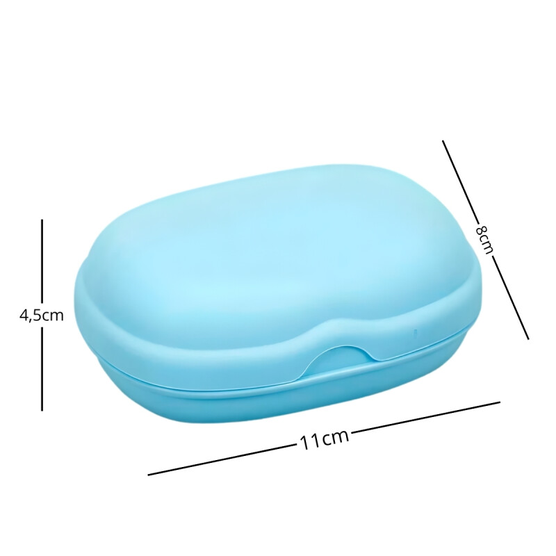 Jabonera con tapa CELESTE