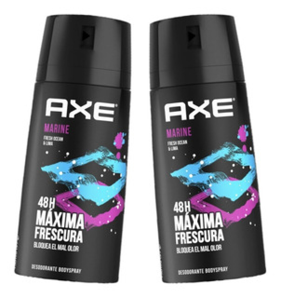 Desodorante Axe Body Spray Aerosol Marine - Pack X2 150 ML 