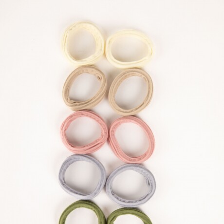 SET DE GOMITAS DE PELO MULTICOLOR VARIOS