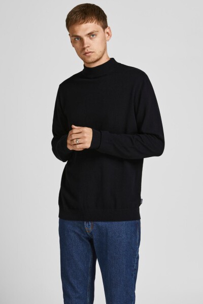 Sweater Basic Cuello Subido Black