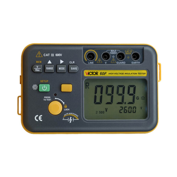 Megohmetro digital 2500V 100G OHM VC60F VC0061