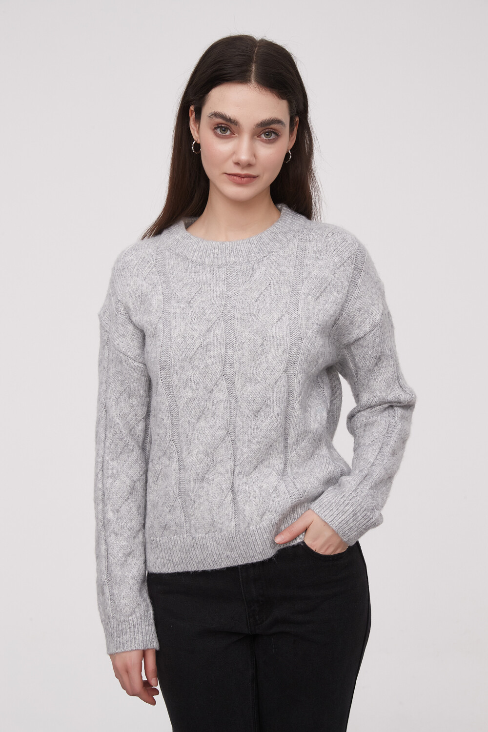 Sweater Osada Gris Melange Medio