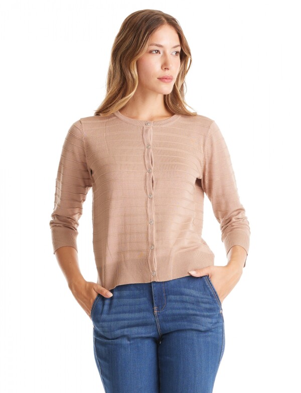 Cardigan Basico TOSTADO