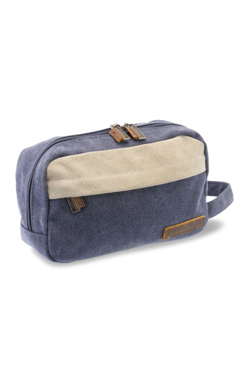 NECESSAIRE DE LONA BICOLOR - Azul 