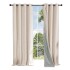 Cortina Blackout 100% Engomada Termica Set 2 Paños Tipo Lino Variante Color Beige