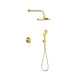 GRIFERIA DUCHA EMBUTIR CON TRANSF. EN ORO CEPILLADO - SERIE SIGNATURE DORADO-BRUSHED GOLD